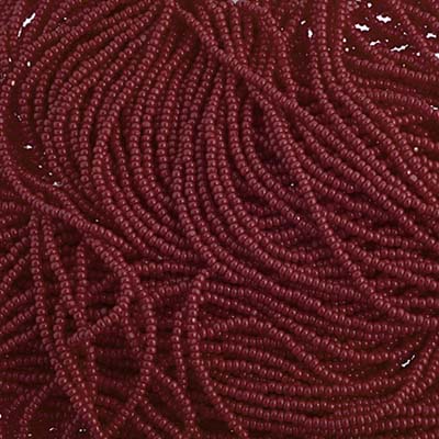 Czech - 12/0 Seed Bead - Opaque Dark Red (500g Strung)