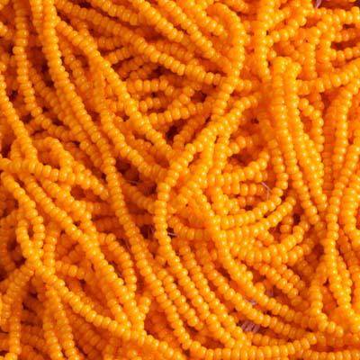 Czech - 12/0 Seed Bead - Opaque Light Orange (500g Strung)
