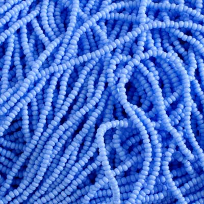 Czech - 12/0 Seed Bead - Opaque Powder Blue (500g Strung)