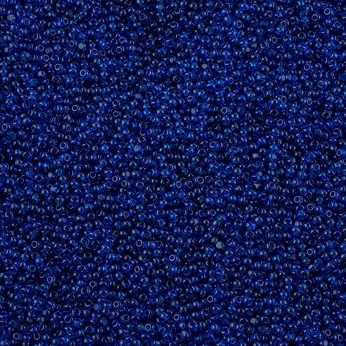 Czech Cut Seedbeads - 13/0 - Transparent Dark Capri (10g)