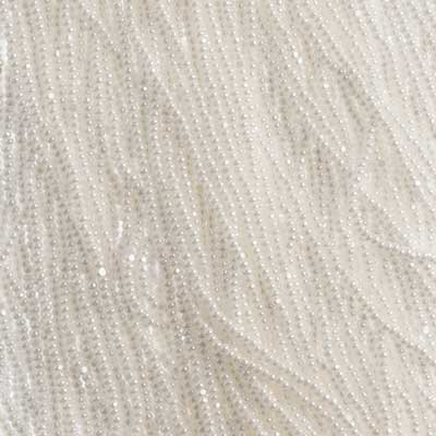 Czech - 13/0 Charlotte - Opaque White Luster (100g Strung)