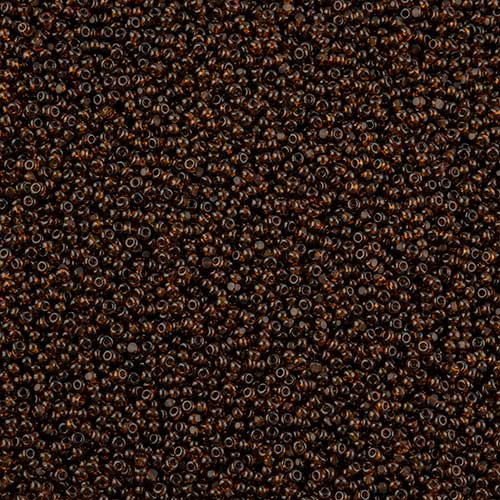 Czech Seed Beads - 13/0 - Charlotte Single Cut - Transparent Dark Topaz (100g Pa
