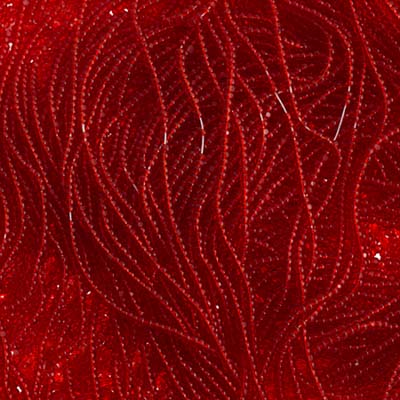 Czech - 13/0 Charlotte - Transparent Light Red (100g Strung)