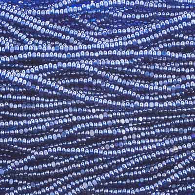 Czech - 13/0 Charlotte - Transparent Medium Blue Luster (100g Strung)