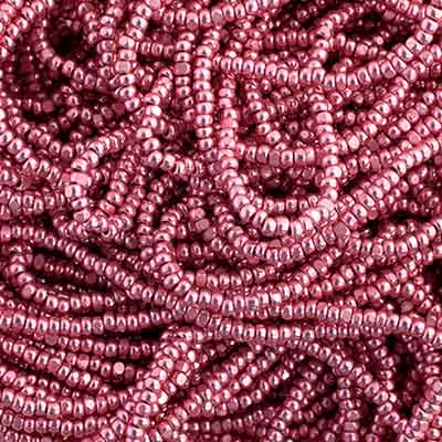 Czech - 13/0 Charlotte - Metallic Pink Terra (100g Strung)