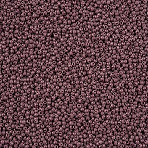 Czech Seed Beads - 13/0 - Charlotte Single Cut - Opaque Dark Mauve (100g Pack Lo