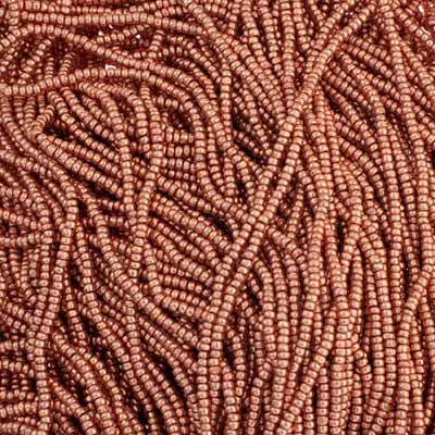 Czech - 13/0 Charlotte - Metallic Light Copper Terra Dyed (100g Strung)