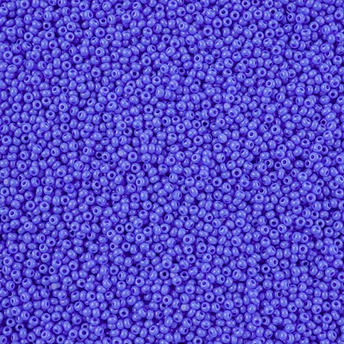 Czech Seed Beads - 13/0 - Charlotte Single Cut - Opaque Light Royal Blue (100g P