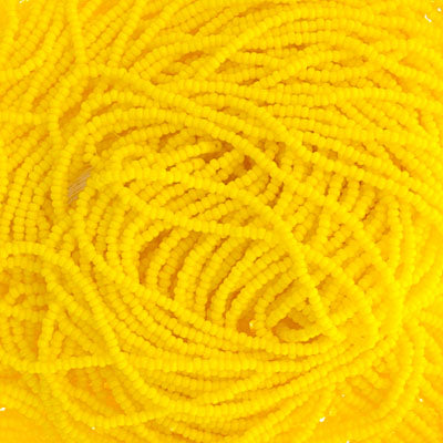 Czech - 13/0 Charlotte - Opaque Lemon Yellow (100g Strung)