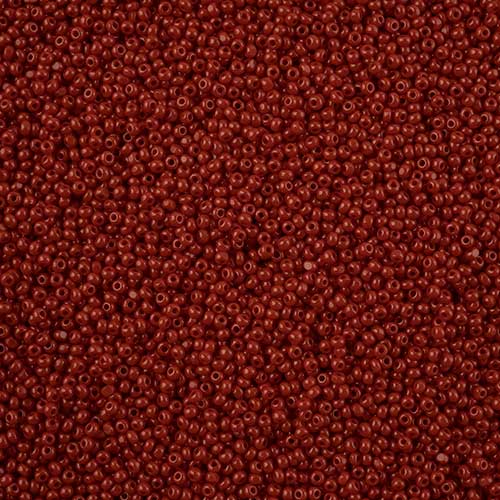 Czech Seed Beads - 13/0 - Charlotte Single Cut - Opaque Medium Dark Red (100g Pa