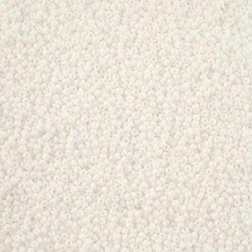 Czech Seed Beads - 13/0 - Charlotte Single Cut - Opaque White (100g Pack Loose)