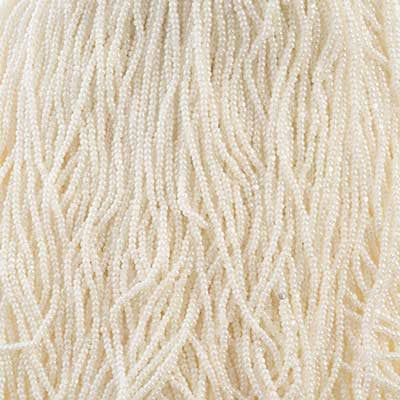 Czech - 13/0 Charlotte - Opaque Pearl Ceylon (100g Strung)