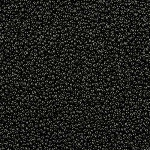 Czech Cut Seedbeads - 13/0 - Opaque Black (10g)