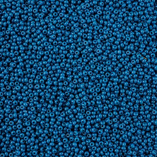 Czech Seed Beads - 13/0 - Charlotte Single Cut - Opaque Dark Blue (100g Pack Loo