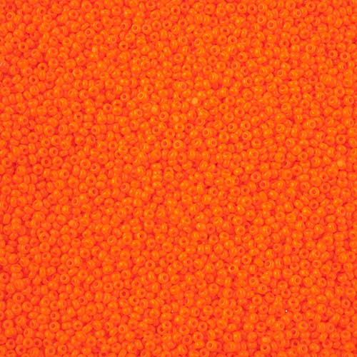Czech Cut Seedbeads - 13/0 - Opaque Orange (10g)