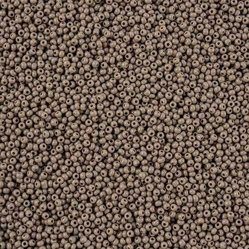 Czech Cut Seedbeads - 13/0 - Opaque Grey (10g)