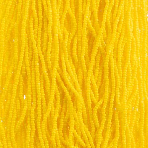 Czech - 13/0 Charlotte - Opaque Gold Yellow (100g Strung)