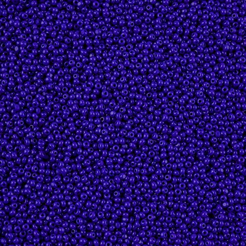 Czech Cut Seedbeads - 13/0 - Opaque Medium Royal Blue (10g)