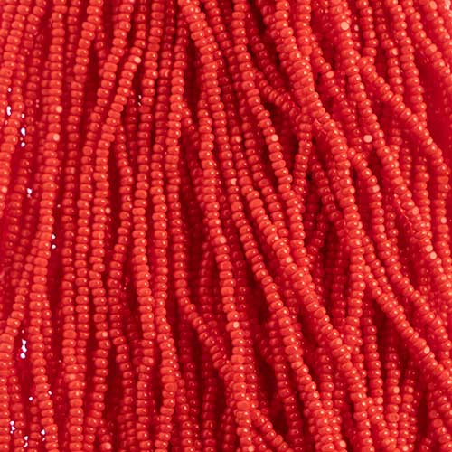 Czech - 13/0 Charlotte - Opaque Light Red (100g Strung)