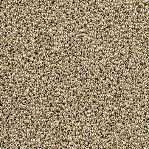 Czech Seed Beads - 13/0 - Charlotte Single Cut - Metallic Grey Terra Dyed (100g 
