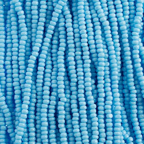Czech Seed Beads Cut - 8/0 - Opaque Light Blue (500g Strung)