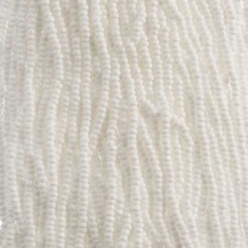 Czech Seed Beads Cut - 8/0 - Opaque White (500g Strung)