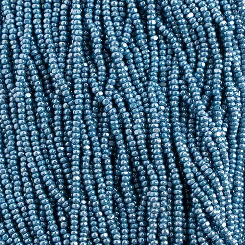 Czech Seed Beads Cut - 8/0 - Opaque Dark Blue Luster (500g Strung)