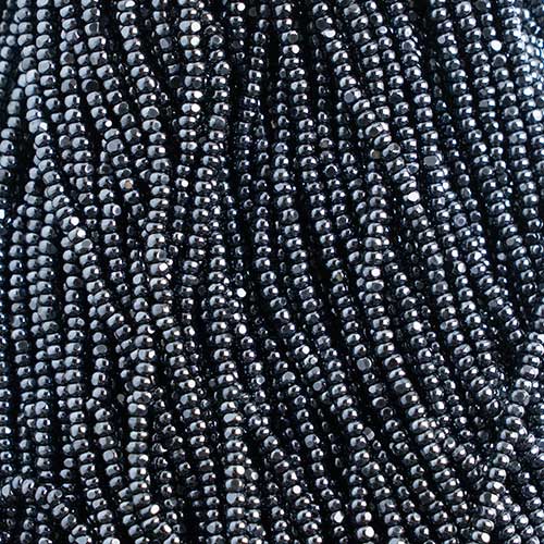 Czech Seed Beads Cut - 8/0 - Gunmetal (500g Strung)