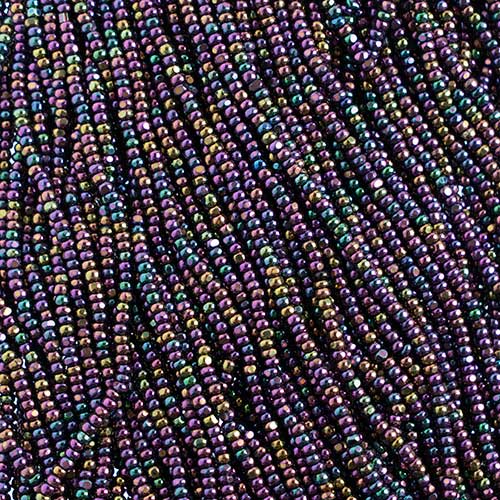 Czech Seed Beads Cut - 8/0 - Purple AB (500g Strung)