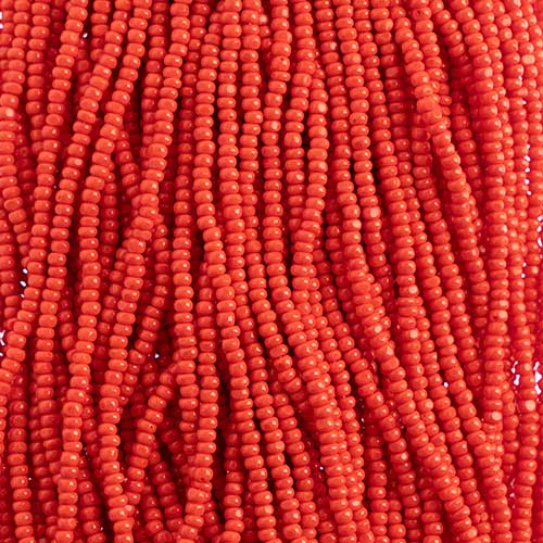 Czech Seed Beads Cut - 8/0 - Opaque Red (500g Strung)
