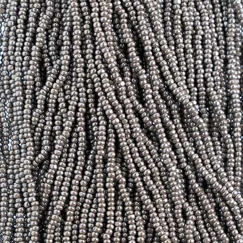 Czech Seed Beads Cut - 8/0 - Opaque Grey Luster (500g Strung)