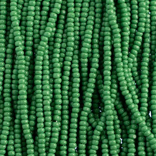 Czech Seed Beads Cut - 8/0 - Opaque Green (500g Strung)