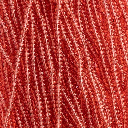 Czech Seed Beads Cut - 8/0 - Transparent Pink (500g Strung)