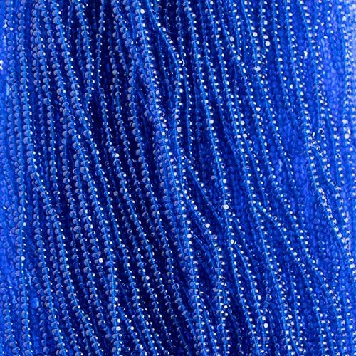Czech Seed Beads Cut - 8/0 - Transparent Navy Blue (500g Strung)