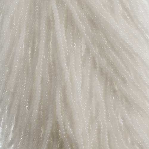 Czech Seed Beads Cut - 8/0 - White Opal (500g Strung)