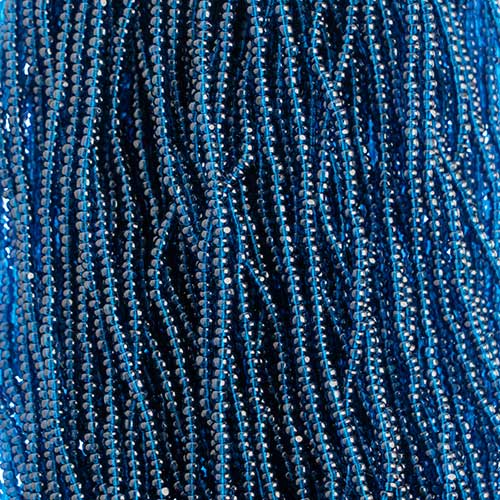 Czech Seed Beads Cut - 8/0 - Transparent Montana (500g Strung)