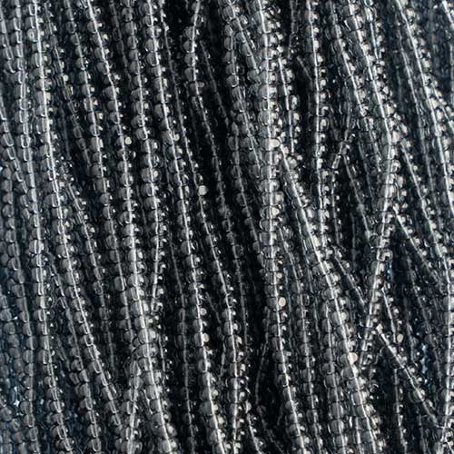 Czech Seed Beads Cut - 8/0 - Transparent Grey (500g Strung)