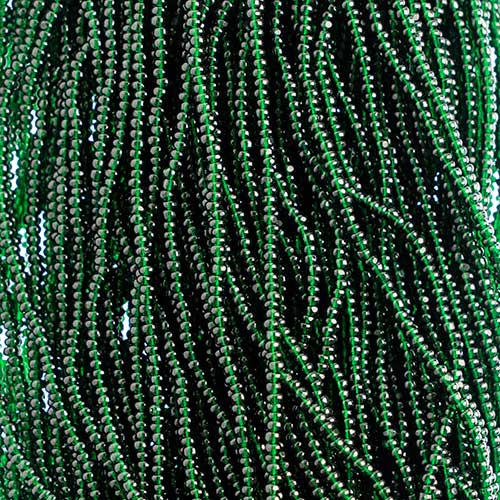 Czech Seed Beads Cut - 8/0 - Transparent Green (500g Strung)