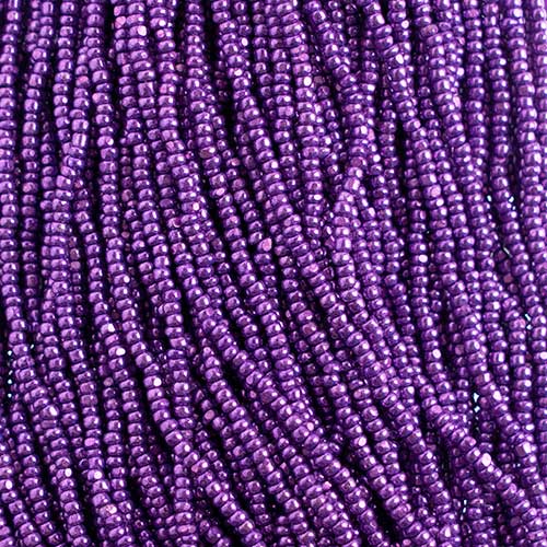 Czech Seed Beads Cut - 8/0 - Metallic Purple (500g Strung)