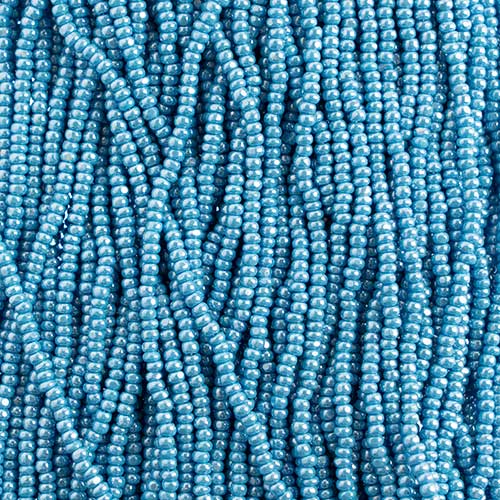 Czech Seed Beads Cut - 8/0 - Turquoise Luster (500g Strung)