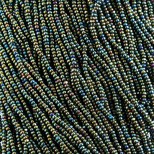 Czech Seed Beads Cut - 8/0 - Green Iris (500g Strung)