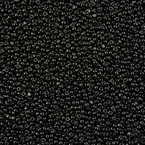 Czech Cut Seedbeads - 11/0 - Opaque Black (10g)