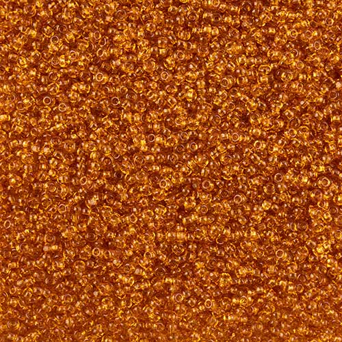 Czech Cut Seedbeads - 11/0 - Transparent Topaz (10g)