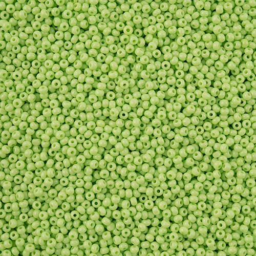 Czech Seed Beads - 11/0 - Single Cut - Opaque Pale Green (100g Pack Loose)