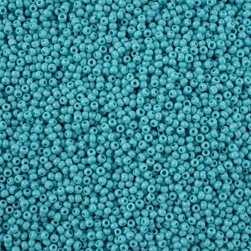 Czech Seed Beads - 11/0 - Single Cut - Opaque Turquoise/Blue (100g Pack Loose)