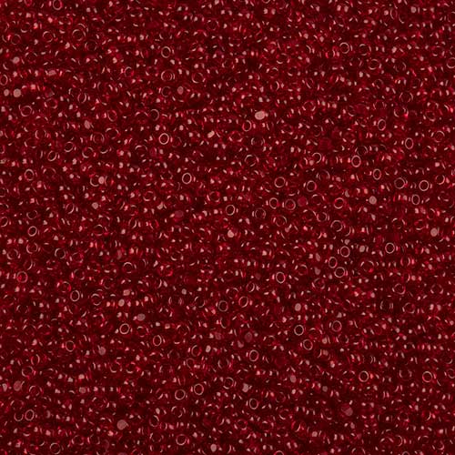 Czech Seed Beads - 11/0 - Single Cut - Transparent Red (100g Pack Loose)