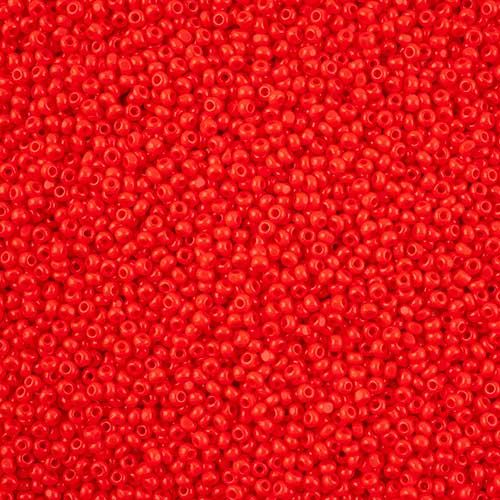 Czech Seed Beads - 11/0 - Single Cut - Opaque Light Red (100g Pack Loose)