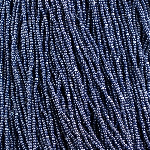 Czech - 11/0 Cut Seed Bead - Opaque Blue Luster (100g Strung)