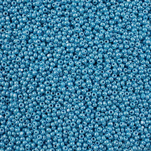 Czech Seed Beads - 11/0 - Single Cut - Opaque Light Blue Luster (100g Pack Loose