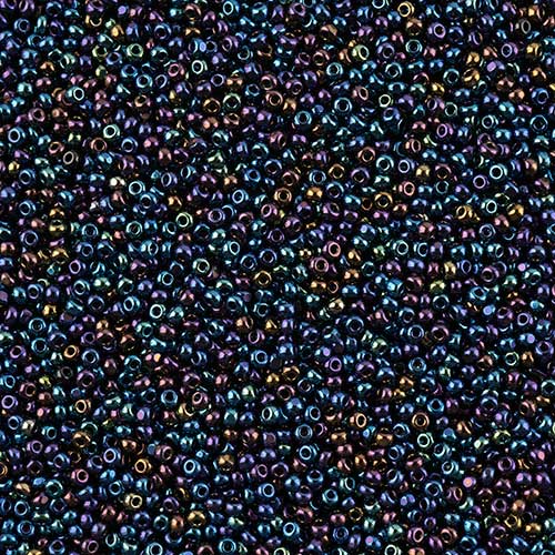 Czech Cut Seedbeads - 11/0 - Metallic Blue AB (10g)
